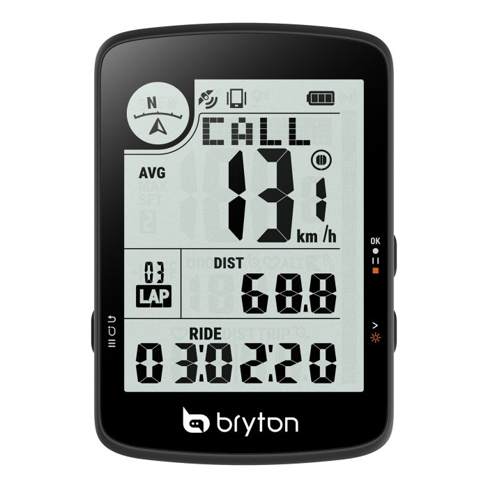 Bryton - fietscomputer gps rider 17 e stroom aan en gaan