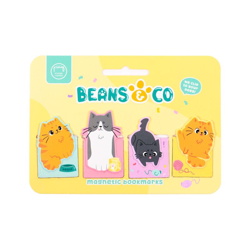 Beans co katten magnetische boekenlegger set