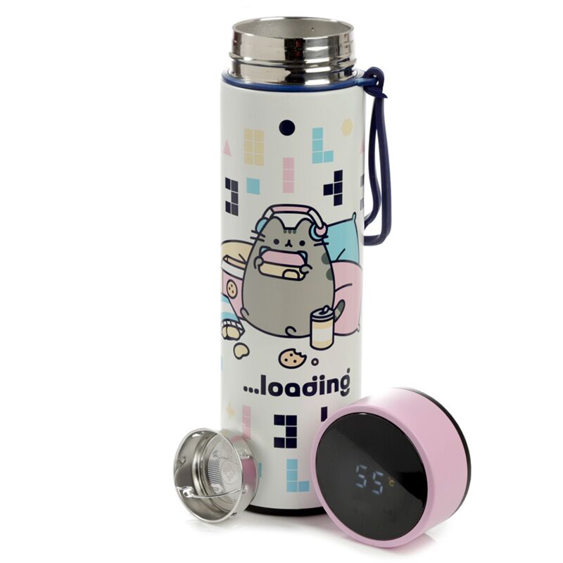 Pusheen kat gaming thermosflessen 450ml thermometer