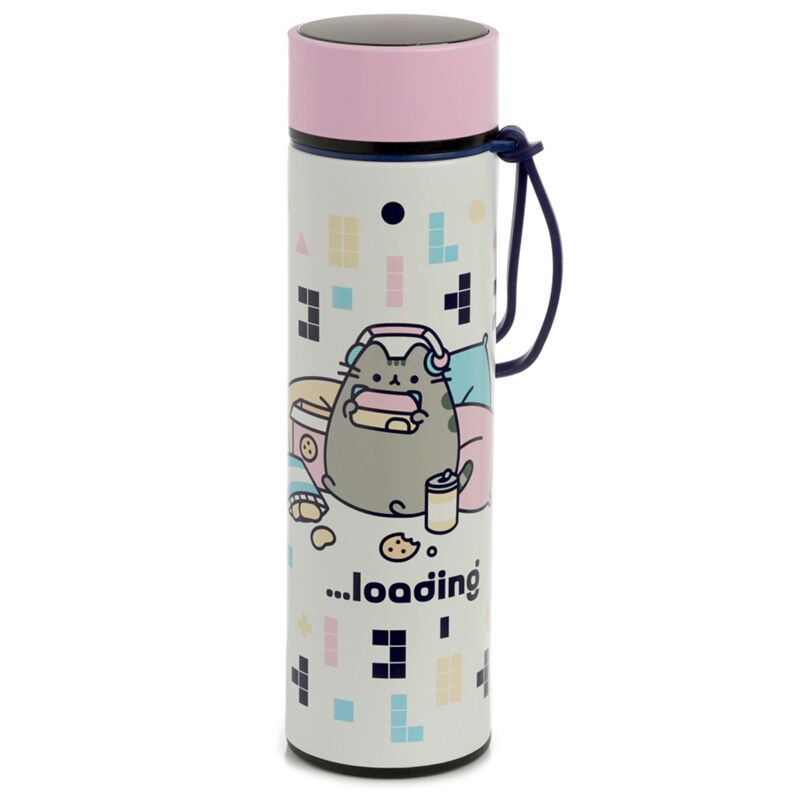 Pusheen kat gaming thermosflessen 450ml thermometer