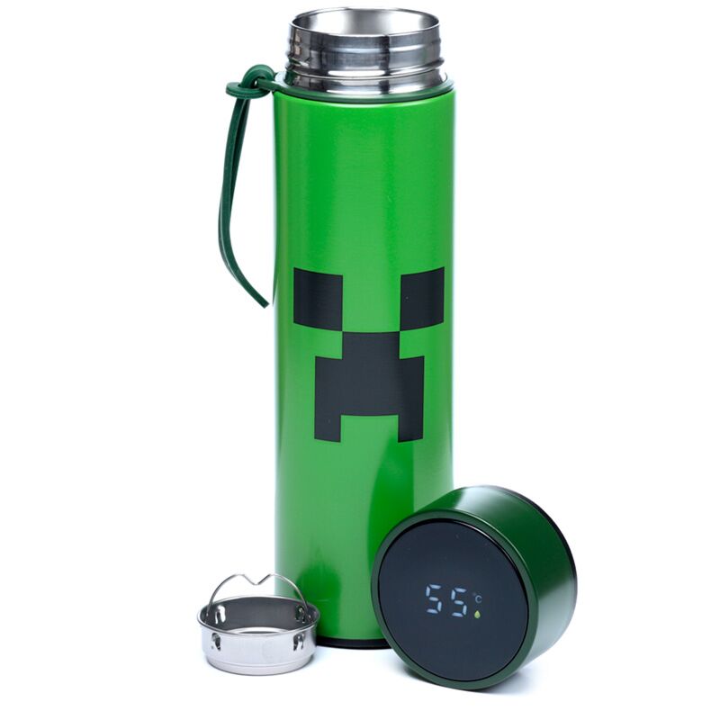 Minecraft creeper thermosflessen 450ml thermometer