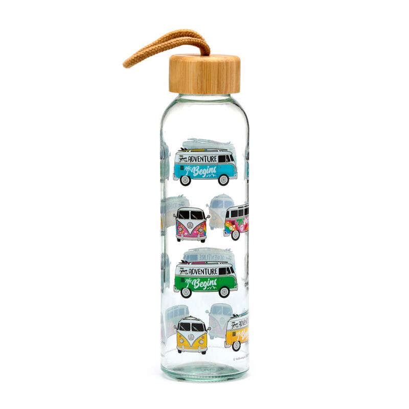 Volkswagen busje vw t1 zomer surf 500ml glazen waterflesjes