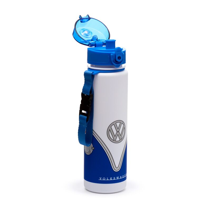 Volkswagen busje vw t1 blauw pop top 600ml ecozen drinkfles