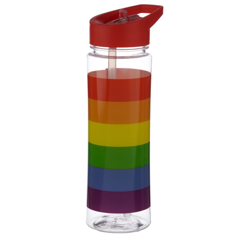 Somewere regenboog duurzaam 550ml waterflessen flip-rietje