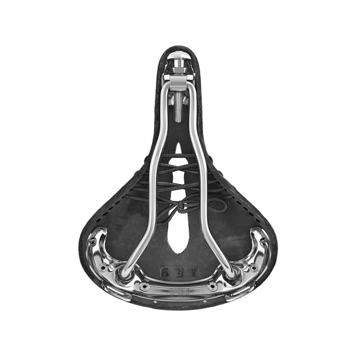 Brooks B17 Short Carved - Black
