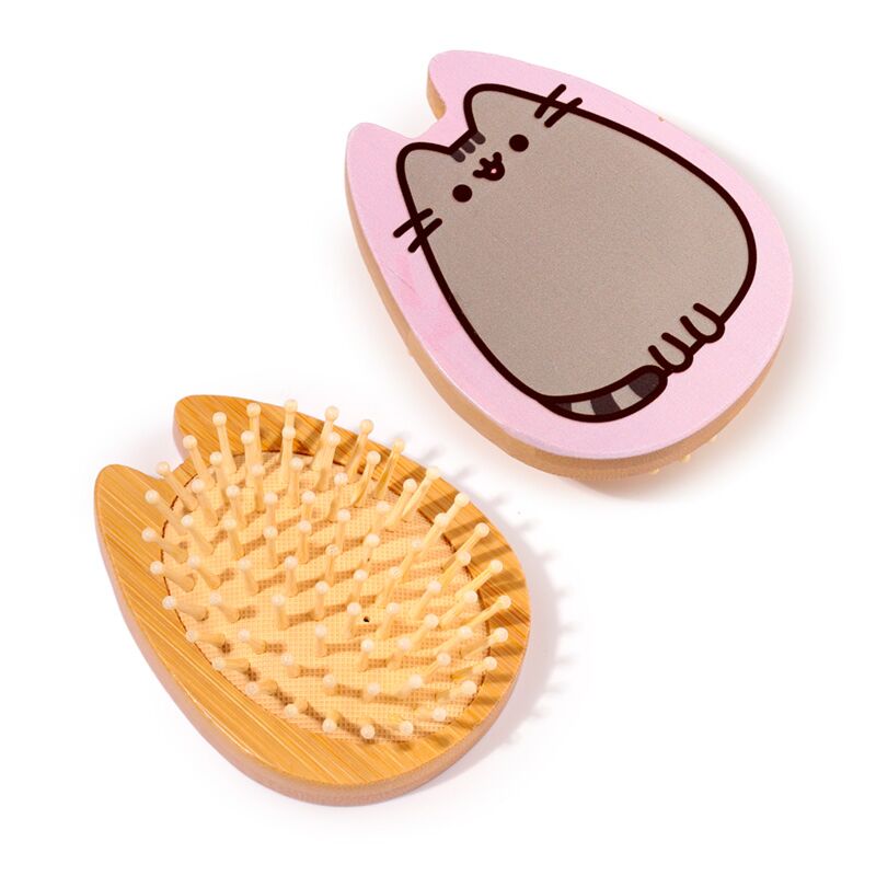 Union pusheen de kat-vormige bamboe haarborstel