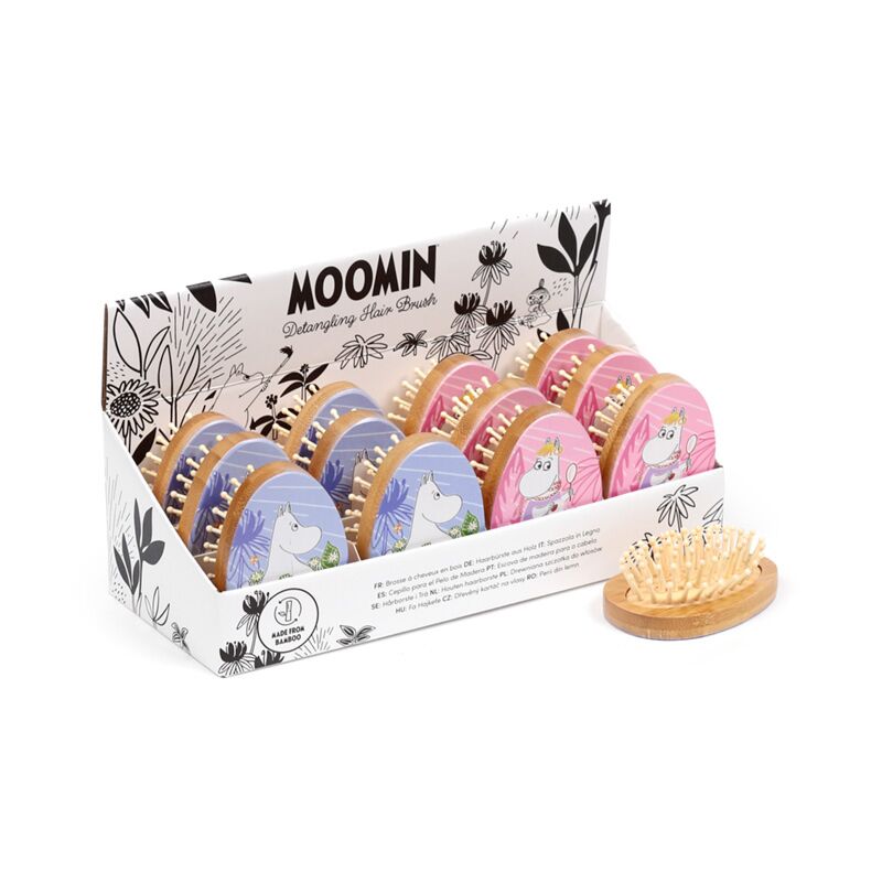 Union moomin tammi bamboe haarborstel