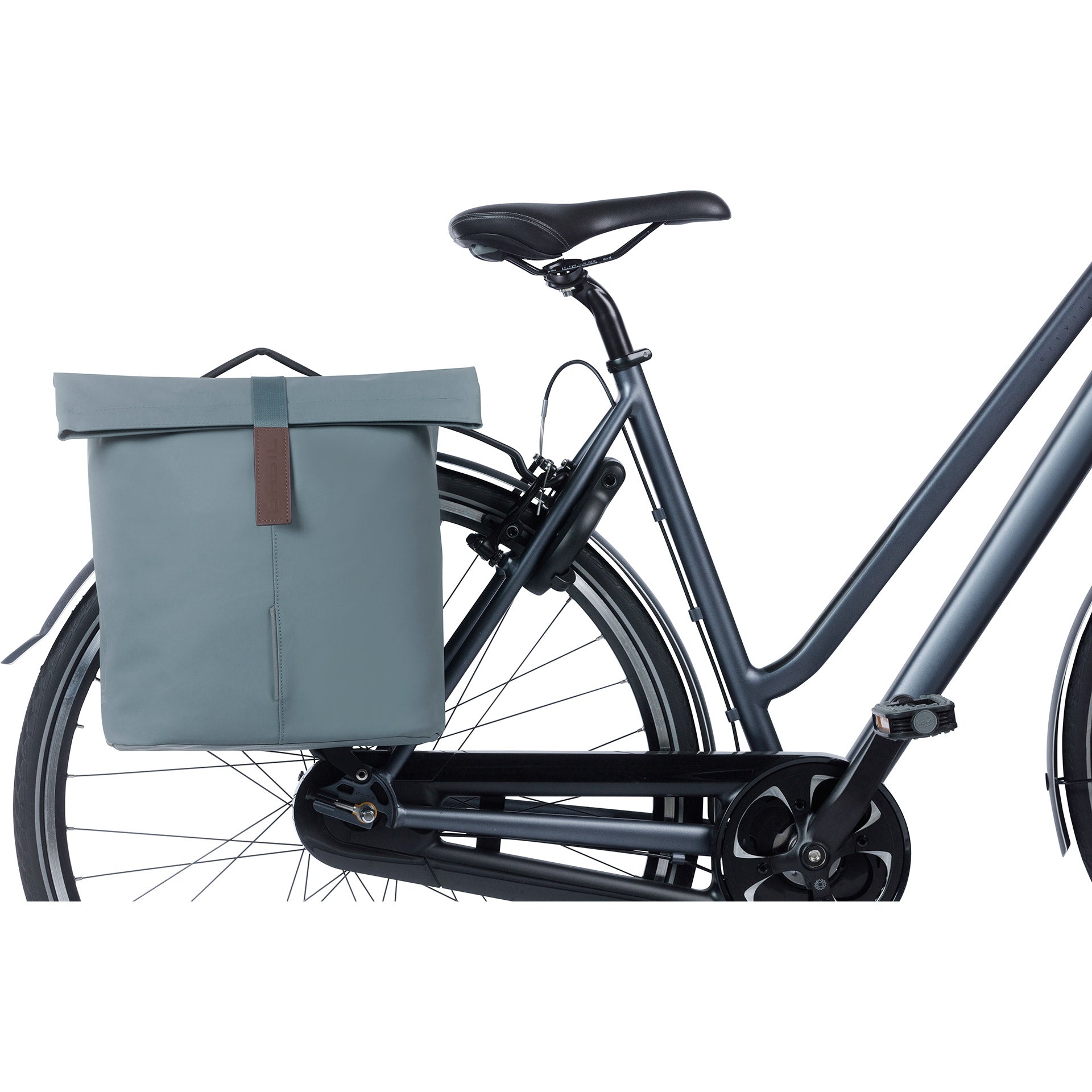 Basil tas city dubbel mik vegan leer | grafietblauw 32l