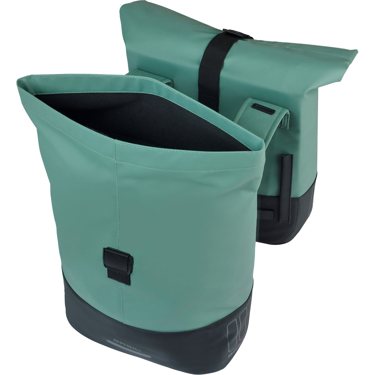 Basil b.v. dubbele fietstas basil cove 28-32l 14 x 29 x 36 cm - groen zwart
