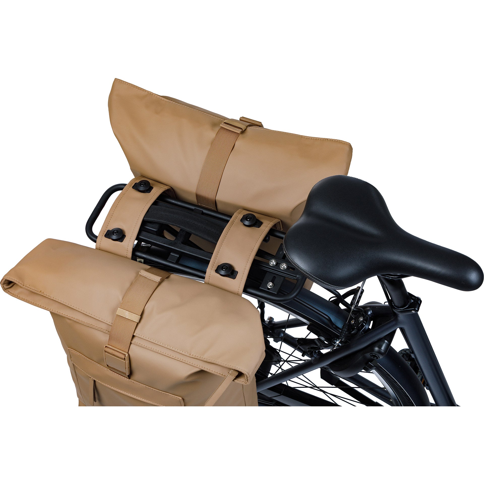 Basil dubbele fietstas brooklyn mik 41l 14 x 30 x 37 cm - zand