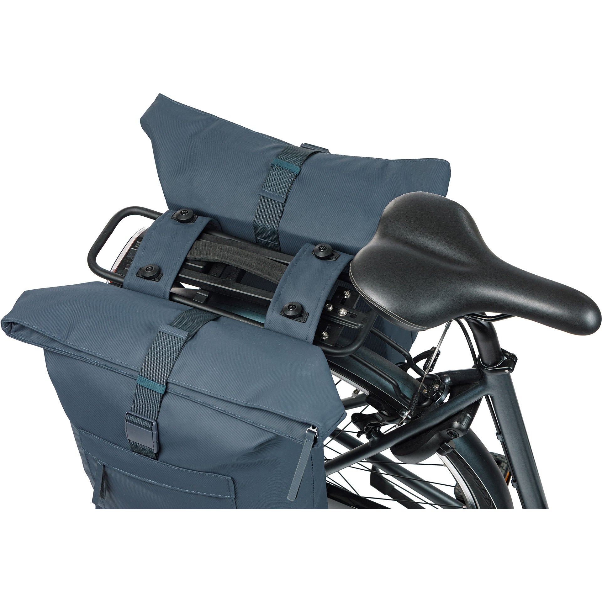 Basil dubbele fietstas brooklyn mik 41l 14 x 30 x 37 cm - blauw