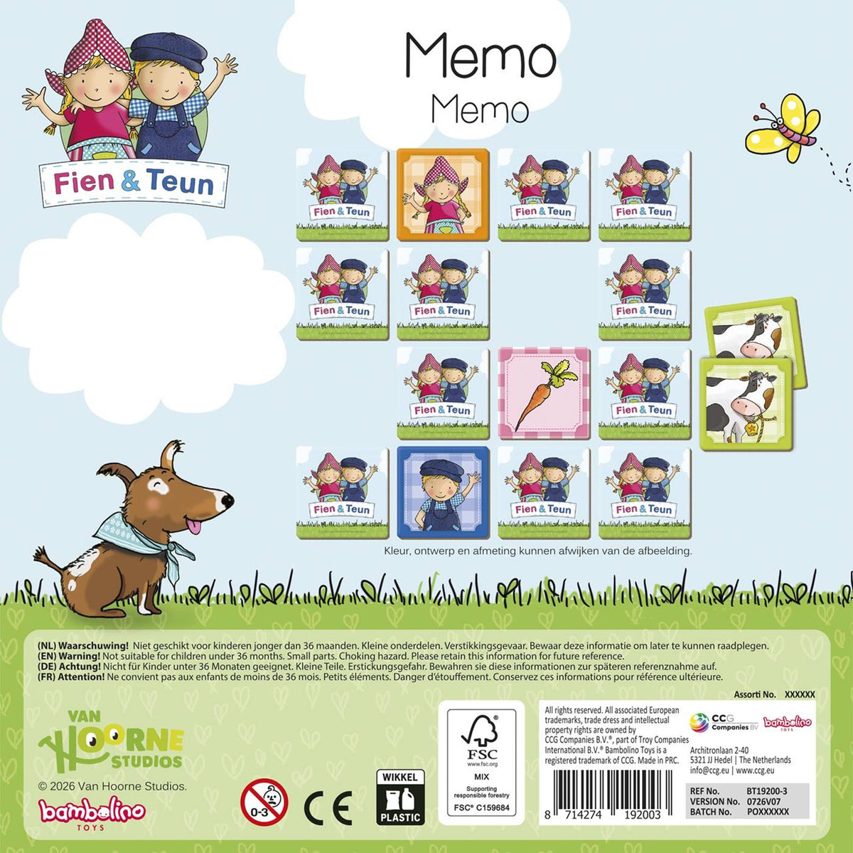 Fien teun memo spel, 20 kaarten