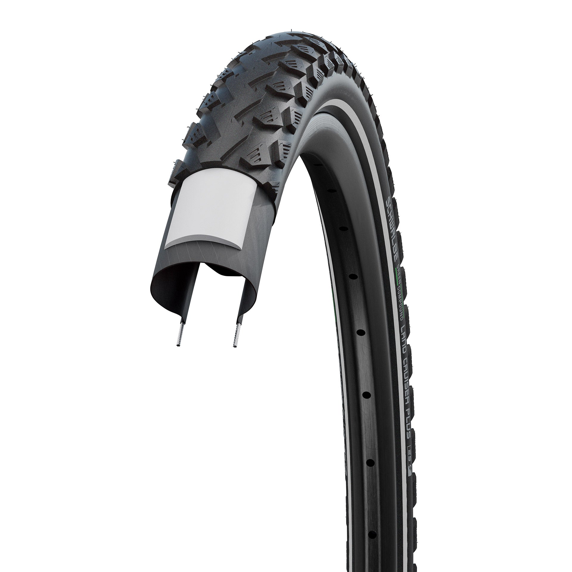 Pneu Schwalbe Land Cruiser Plus PuntureGuard 26 x 1,75 47-559 - noir avec reflet