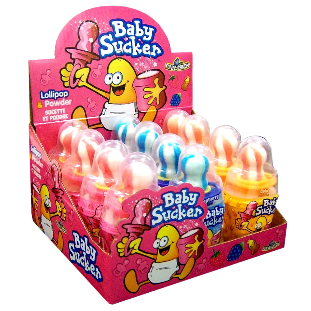 Funny candy baby sucker (12 stuks)