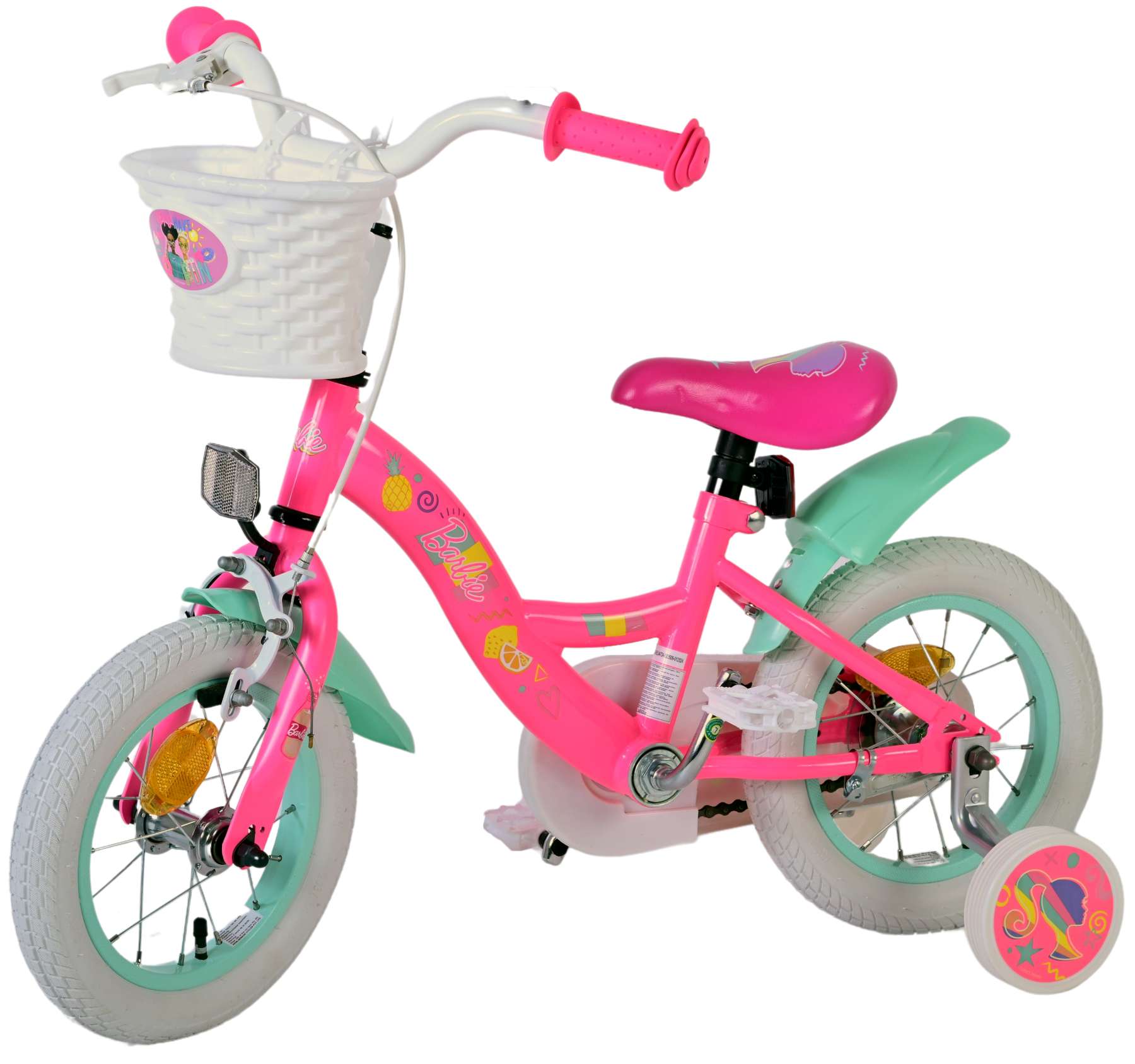 Volare barbie kinderfiets - meisjes - 12 inch - roze