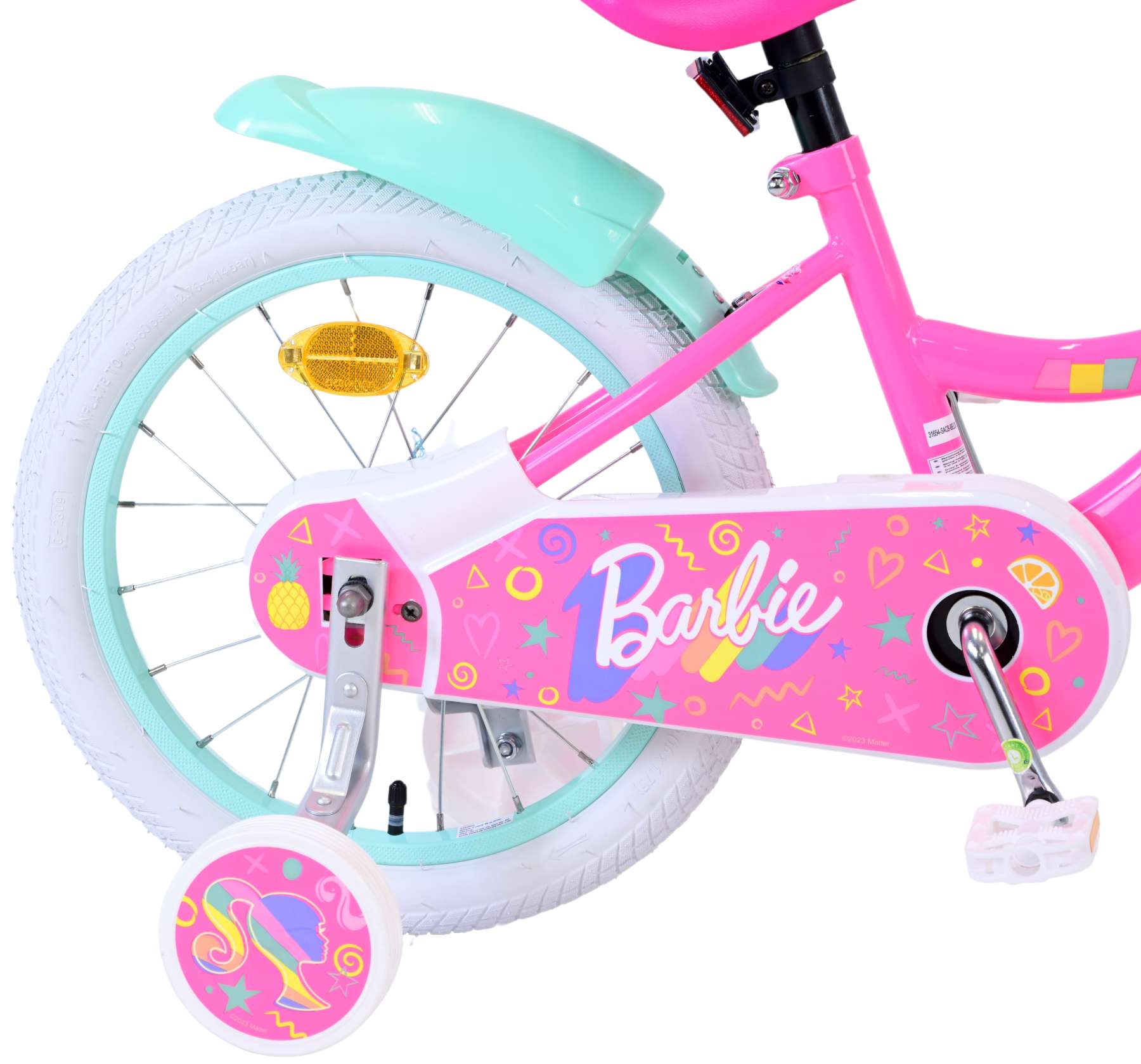 Barbie kinderfiets - meisjes - 16 inch - roze - twee handremmen