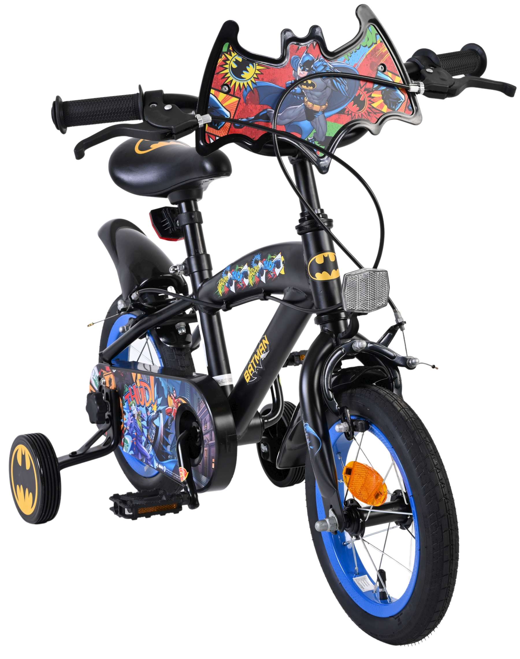 Batman kinderfiets - jongens - 12 inch - zwart - twee handremmen
