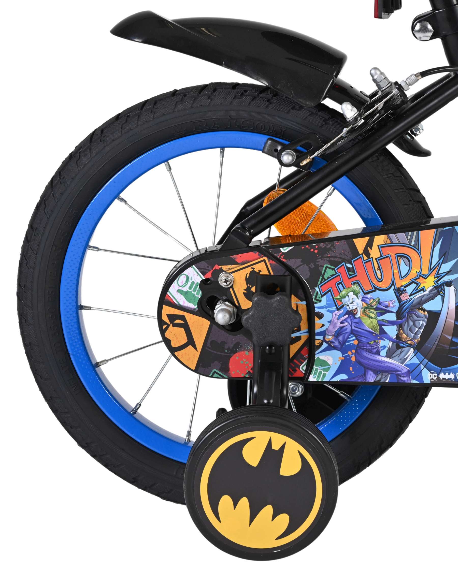 Batman kinderfiets - jongens - 14 inch - zwart - twee handremmen