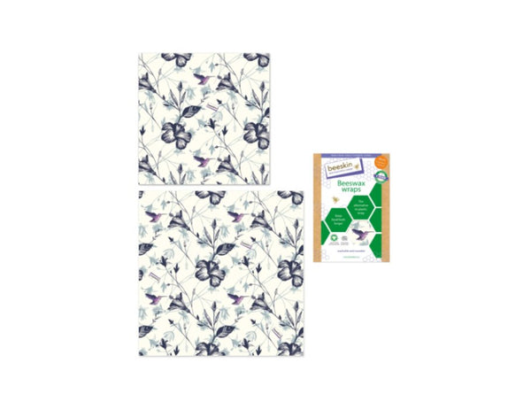 Beeskin beeswax wraps set - medium and large - hummingbird