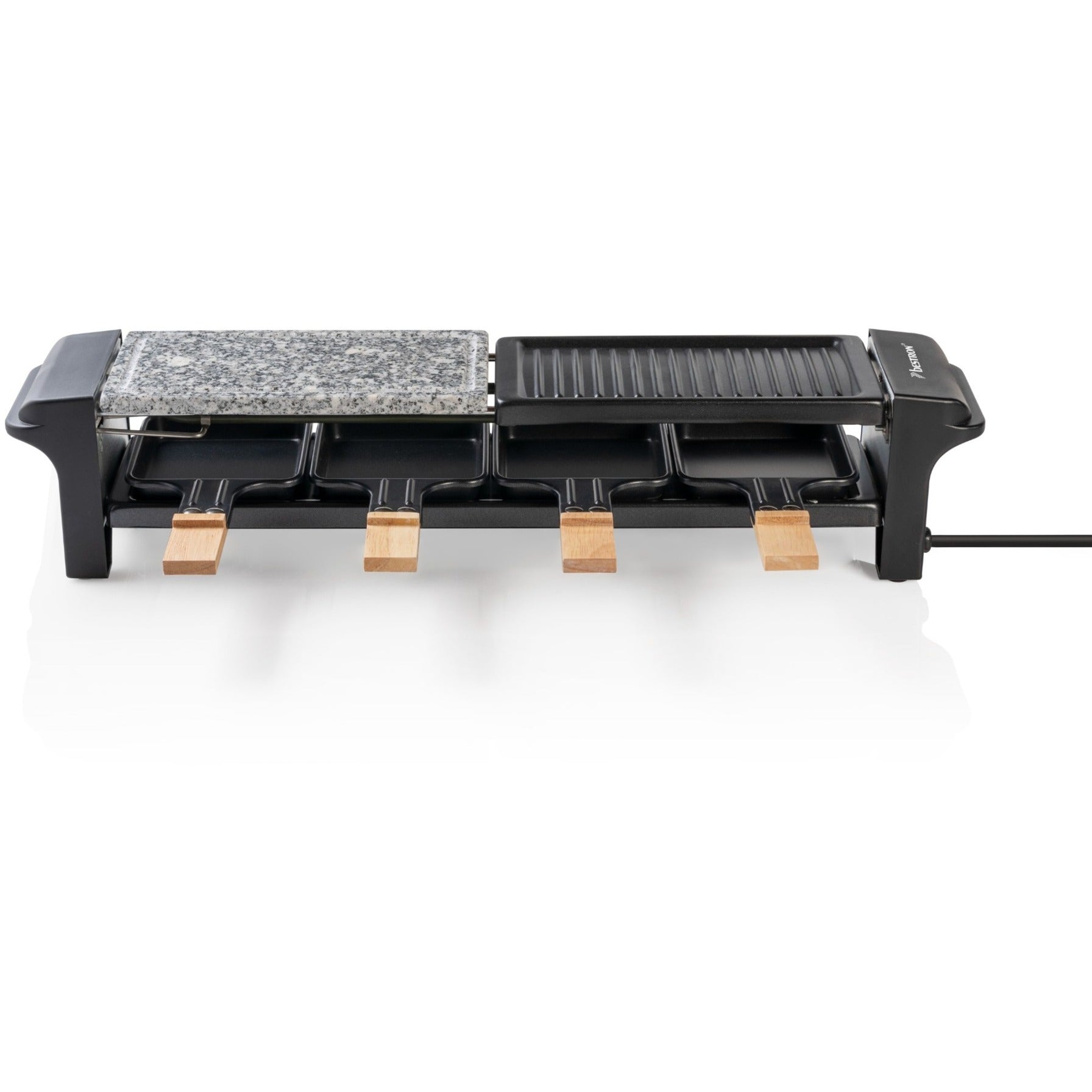 Bestron ARG200BW Raclette met natuurgrillsteen en grillpla