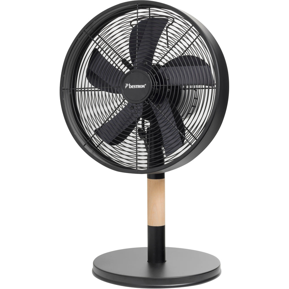 Bestron dft35wb tafelventilator (zwart houtkleur, ø 35 cm)