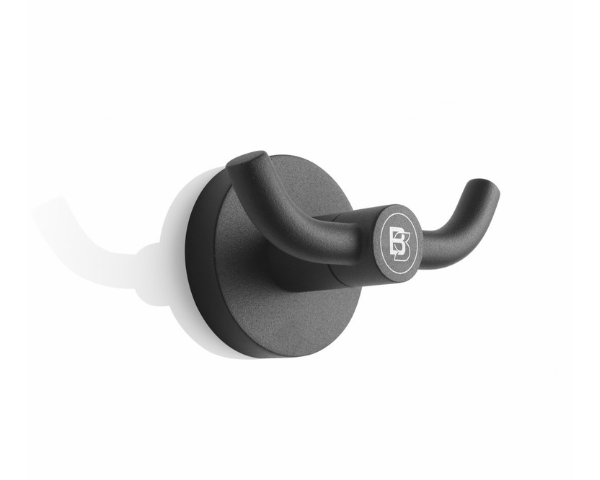 Satino black kledinghaak metaal zwart