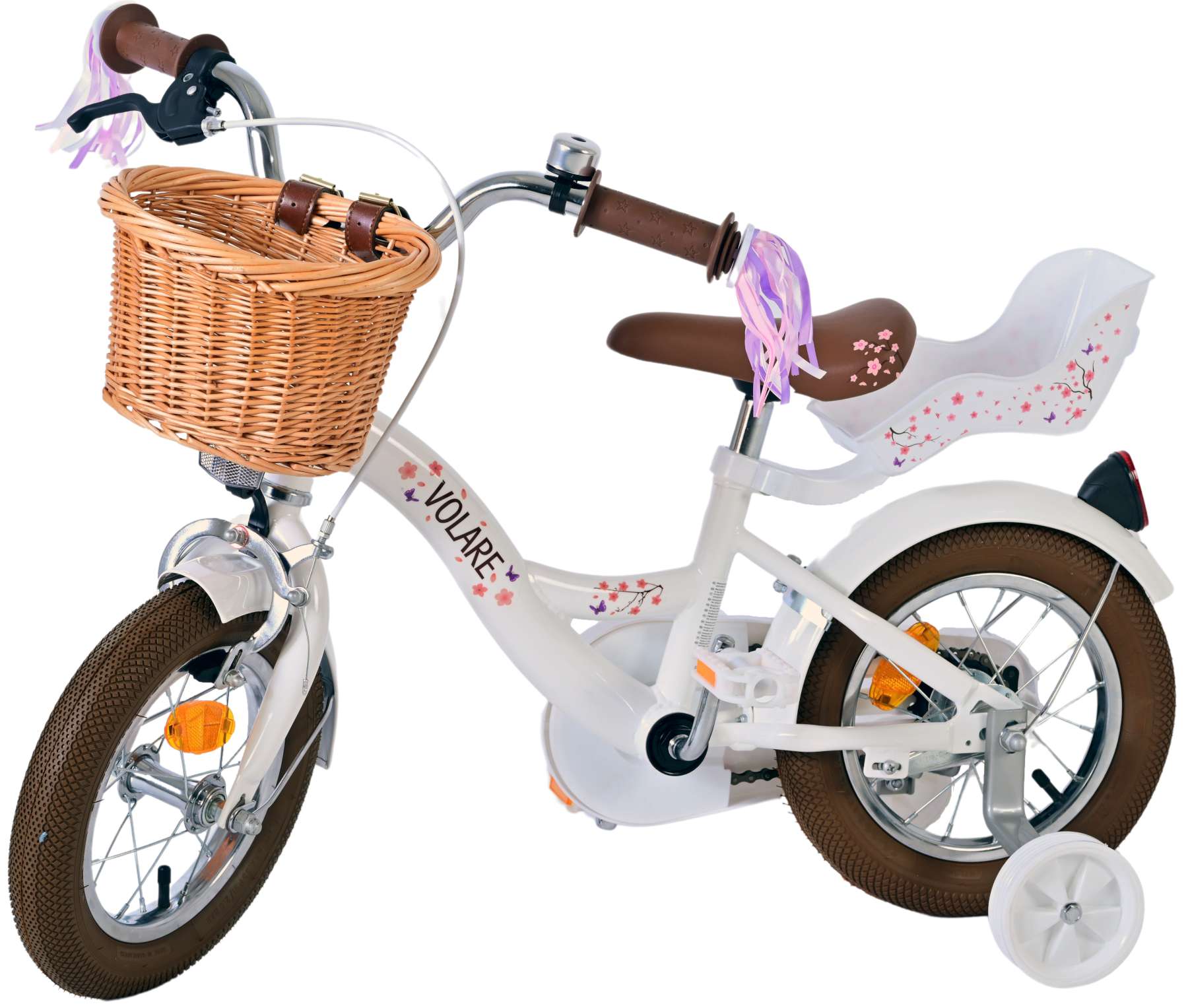 Volare bloesem kinderfiets - meisjes - 12 inch - wit
