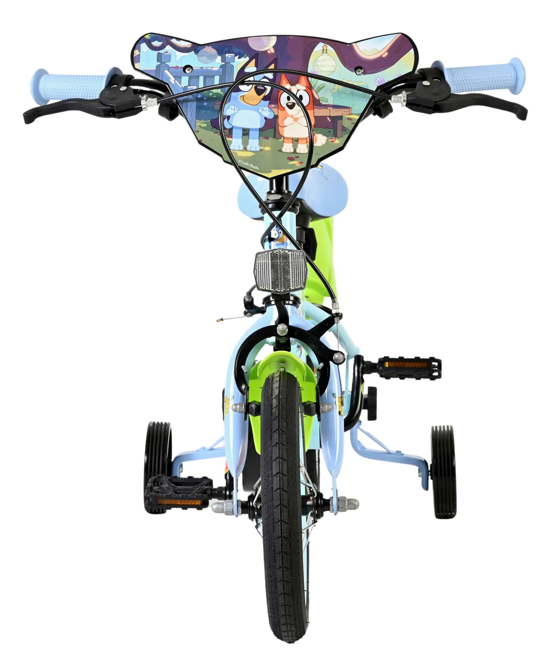 Bluey kinderfiets 12 inch - lichtblauw - twee handremmen