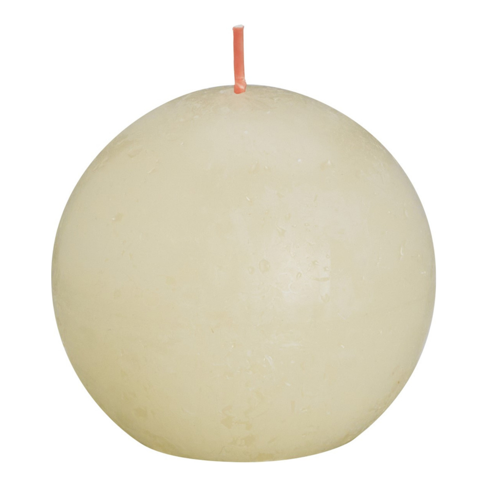Bolsius rustiek bolkaars soft pearl ø76 mm 25 uur (6 stuks)