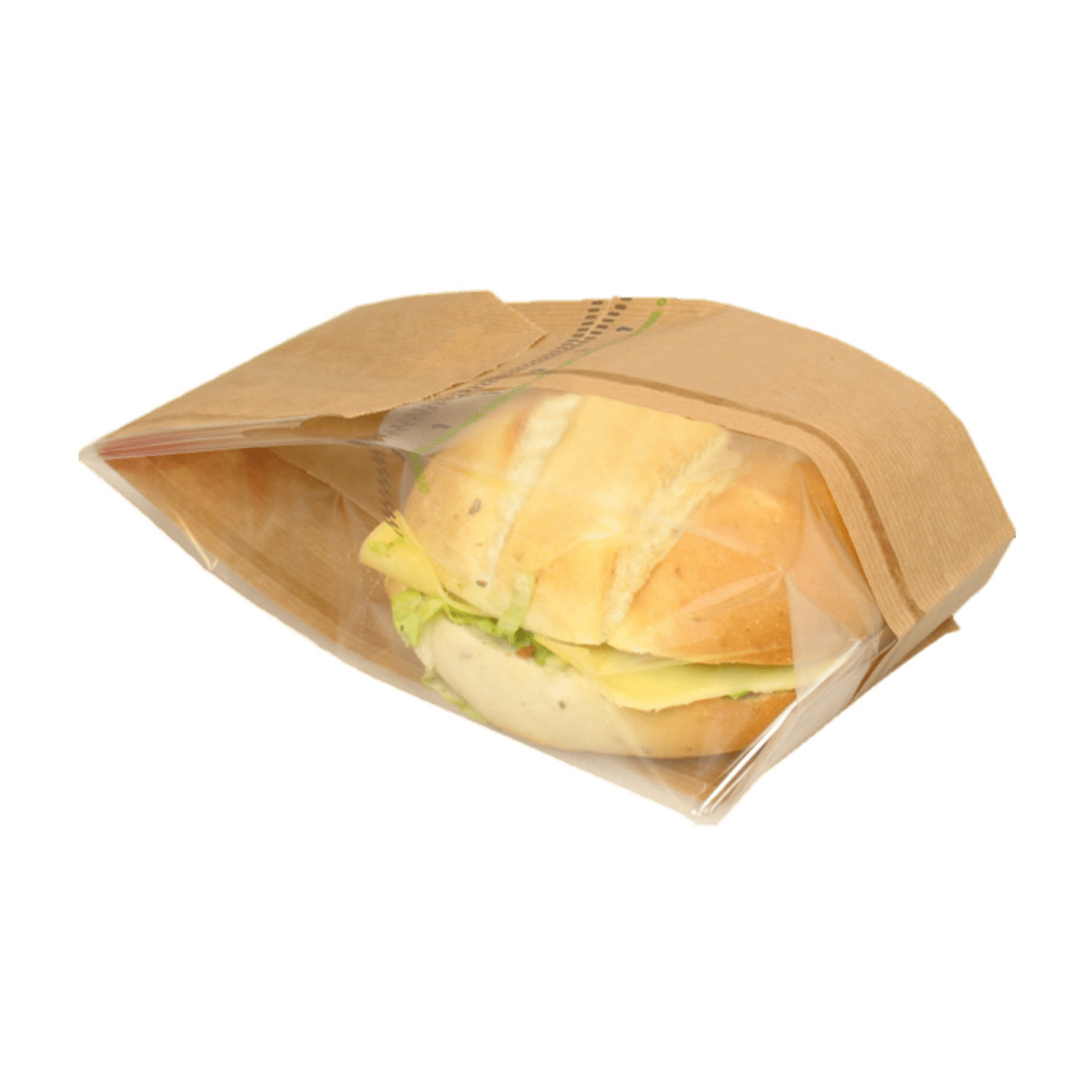 Brood-en banketzak met venster 11 6 x 34 cm (1000 stuks)
