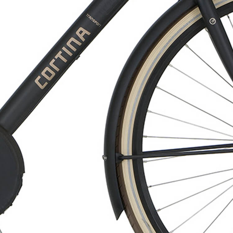 Cortina Spatbord voor 28 U4 gitzwart mat