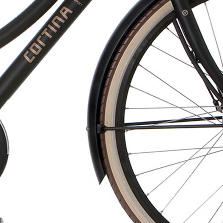 Cortina Spatbord voor 28 E-U4 gitzwart mat