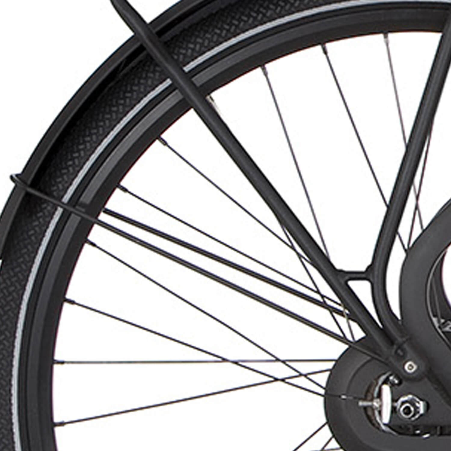 Cortina Spatbordstang achter 28 Common gitzwart mat