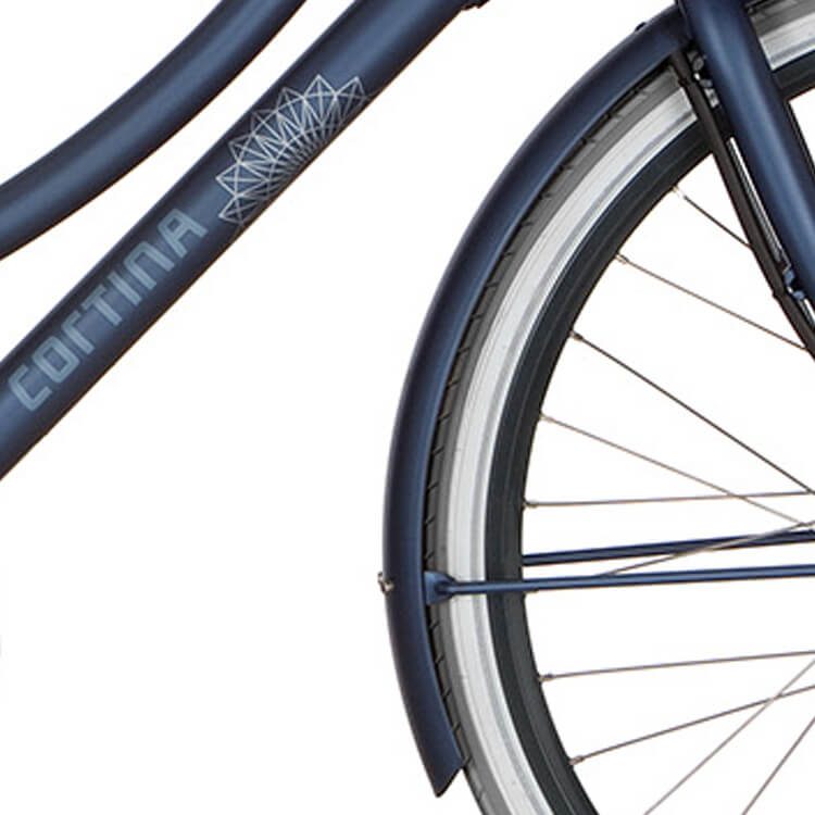 Cortina Mudguard for 28 E-U4 polished blue matt