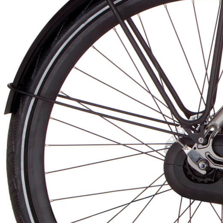 Cortina spatbordstang achter 28 mozzo gitzwart mat