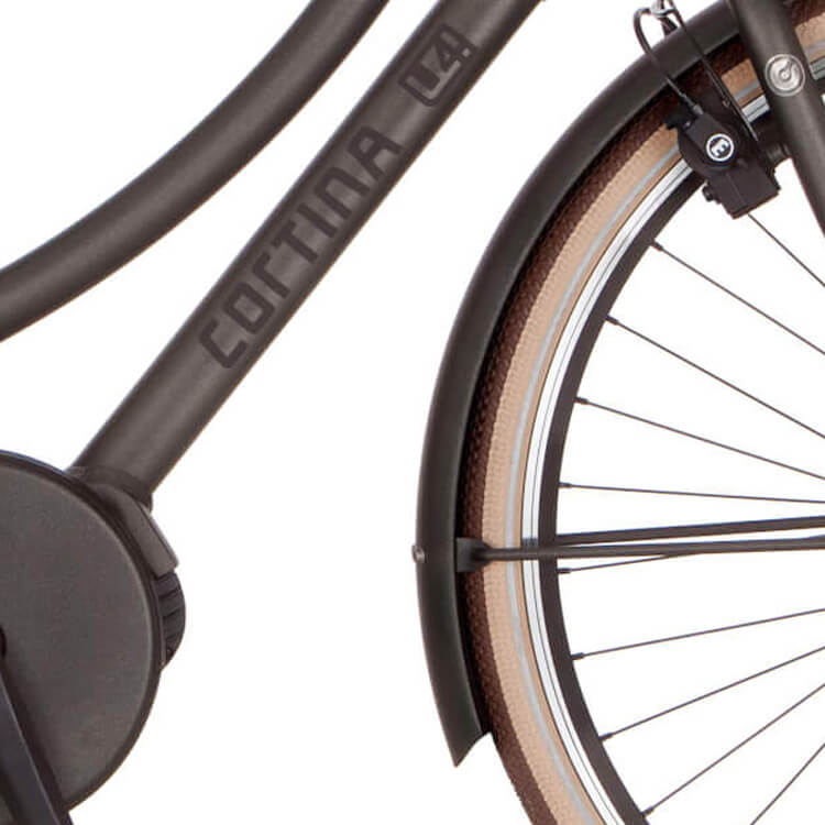 Cortina Spatbord voor 28 E-U4 zwart goud mat