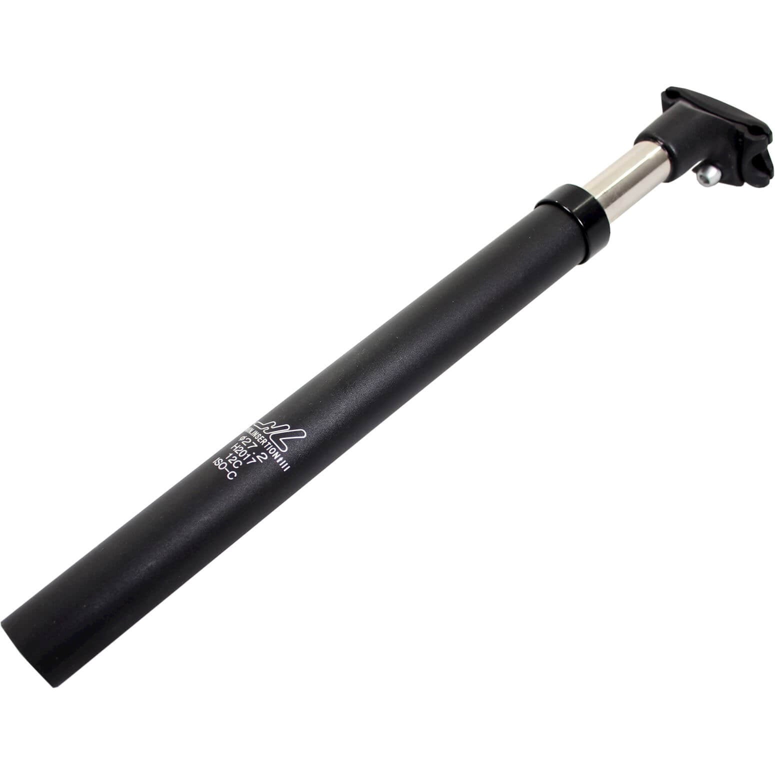 Cortina zadelpen 27,2x300 verend alu zwart mat