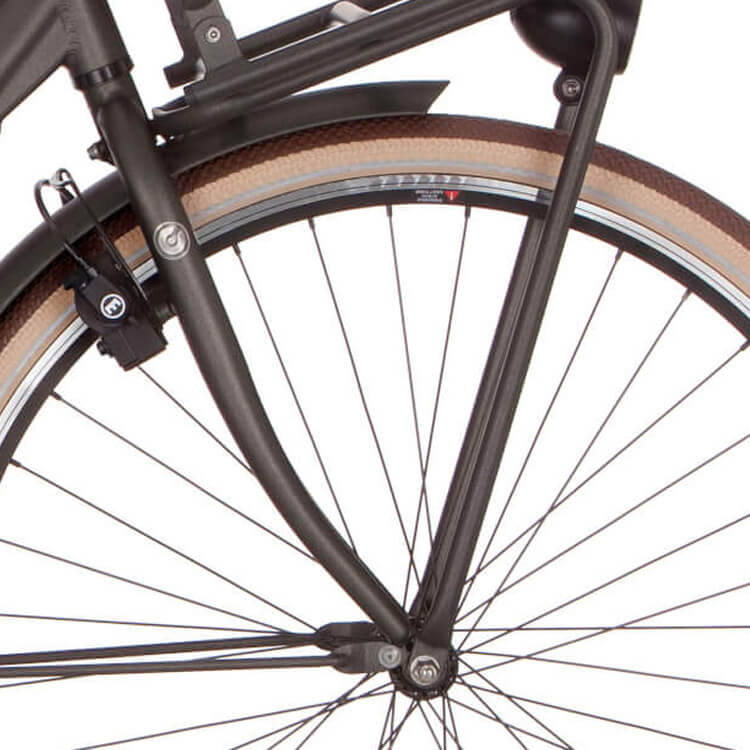 Cortina voorvork E-U4 D MM V-brake zwart goud mat