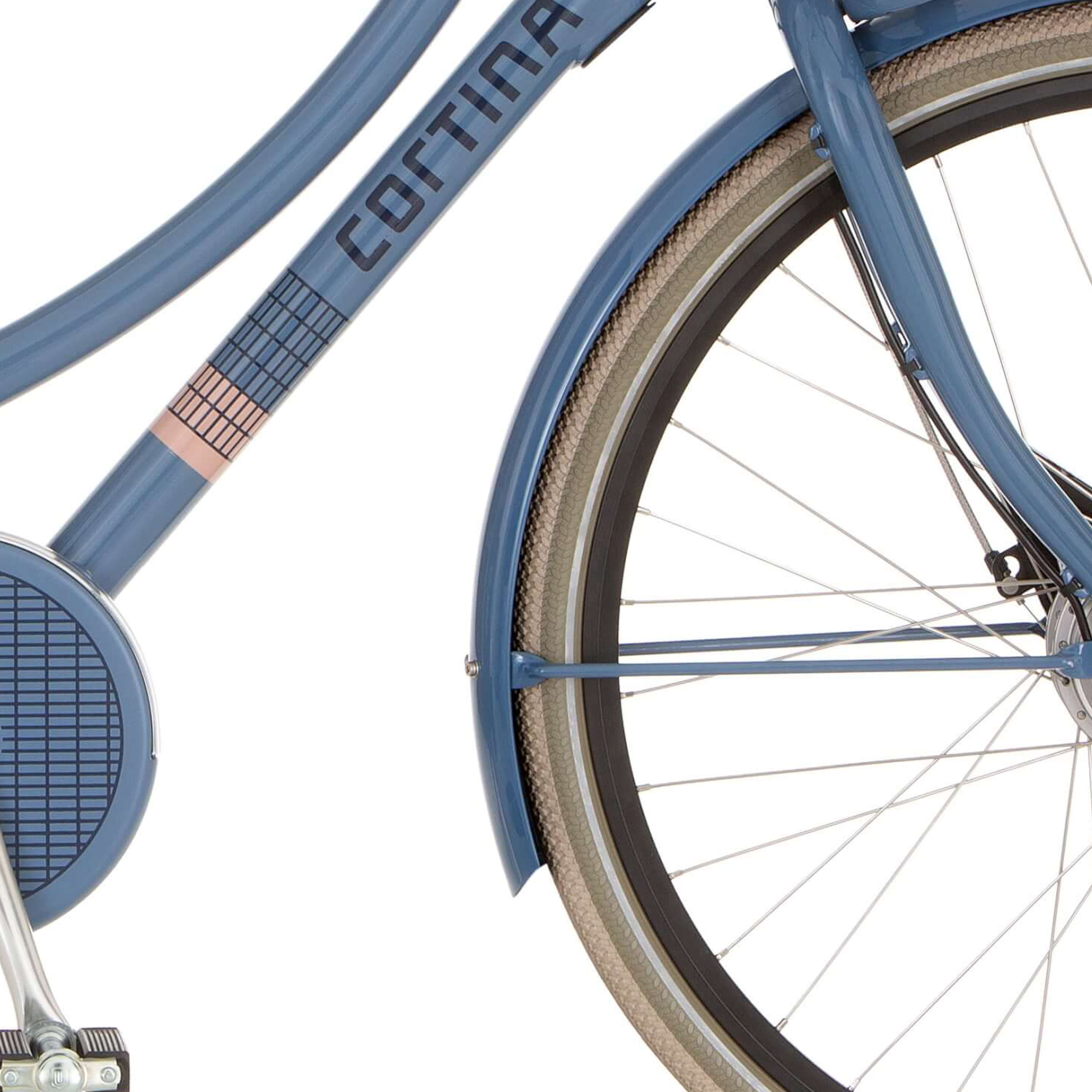 Cortina Spatbord voor 28 E-U4 matblauw