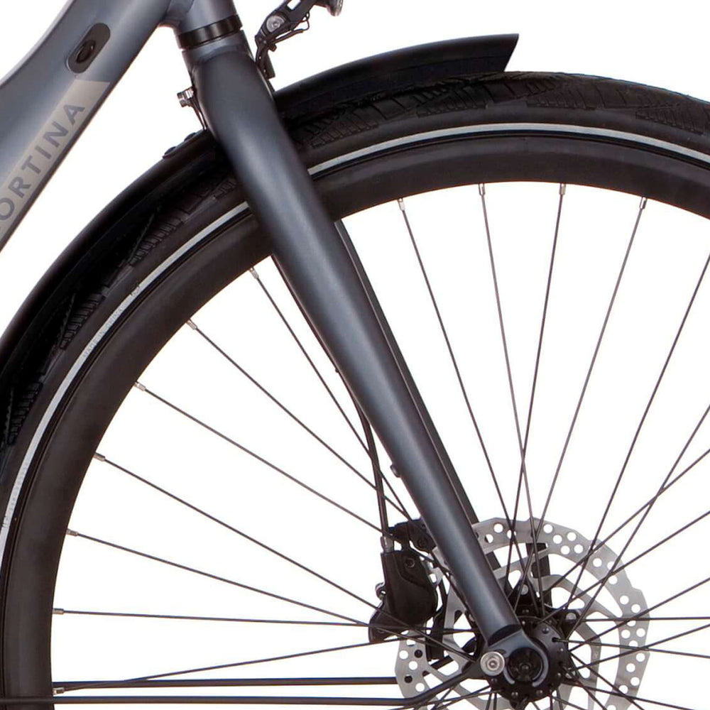 Cortina voorvork E-Mozzo titanium mat