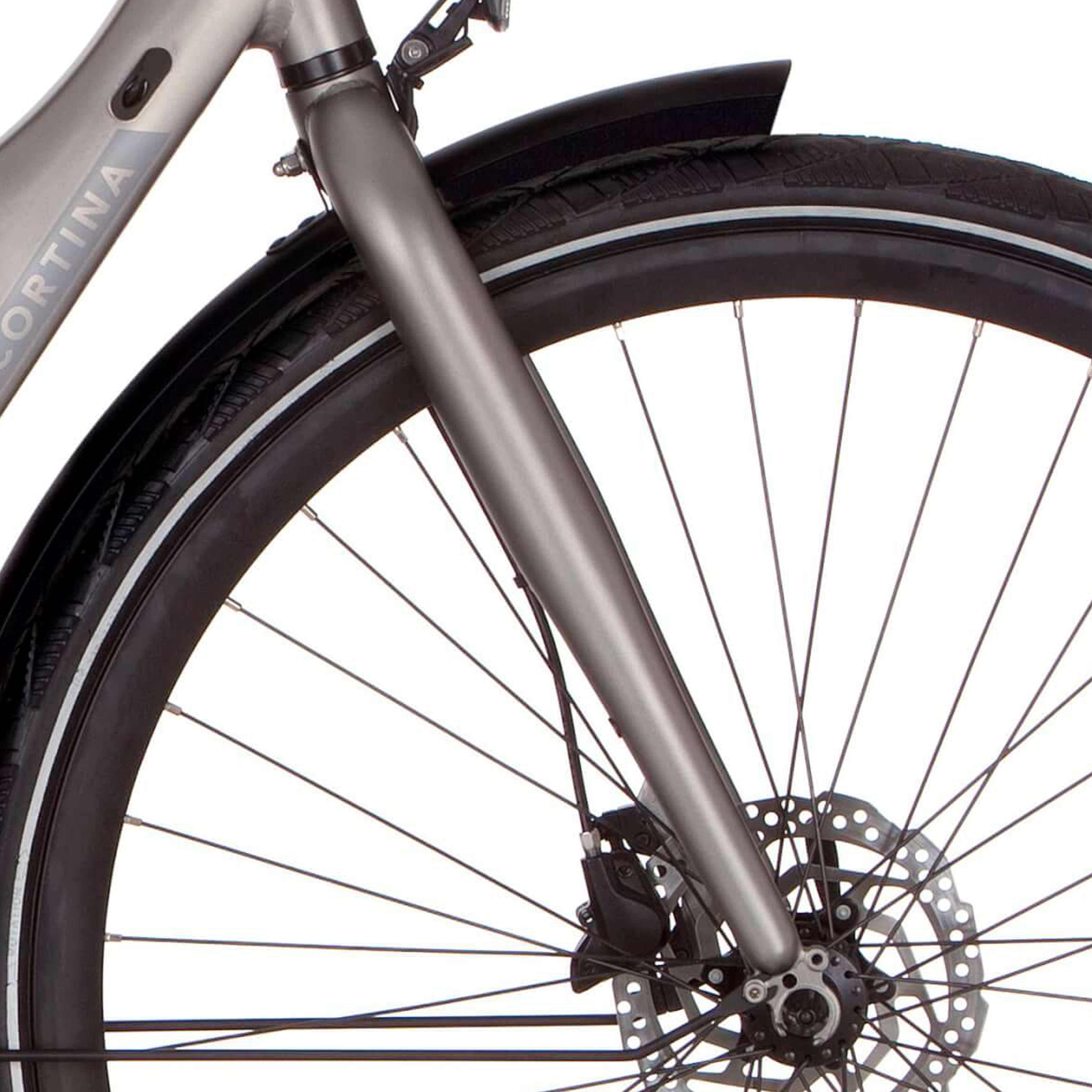 Cortina voorvork E-Mozzo schaduwzilver mat