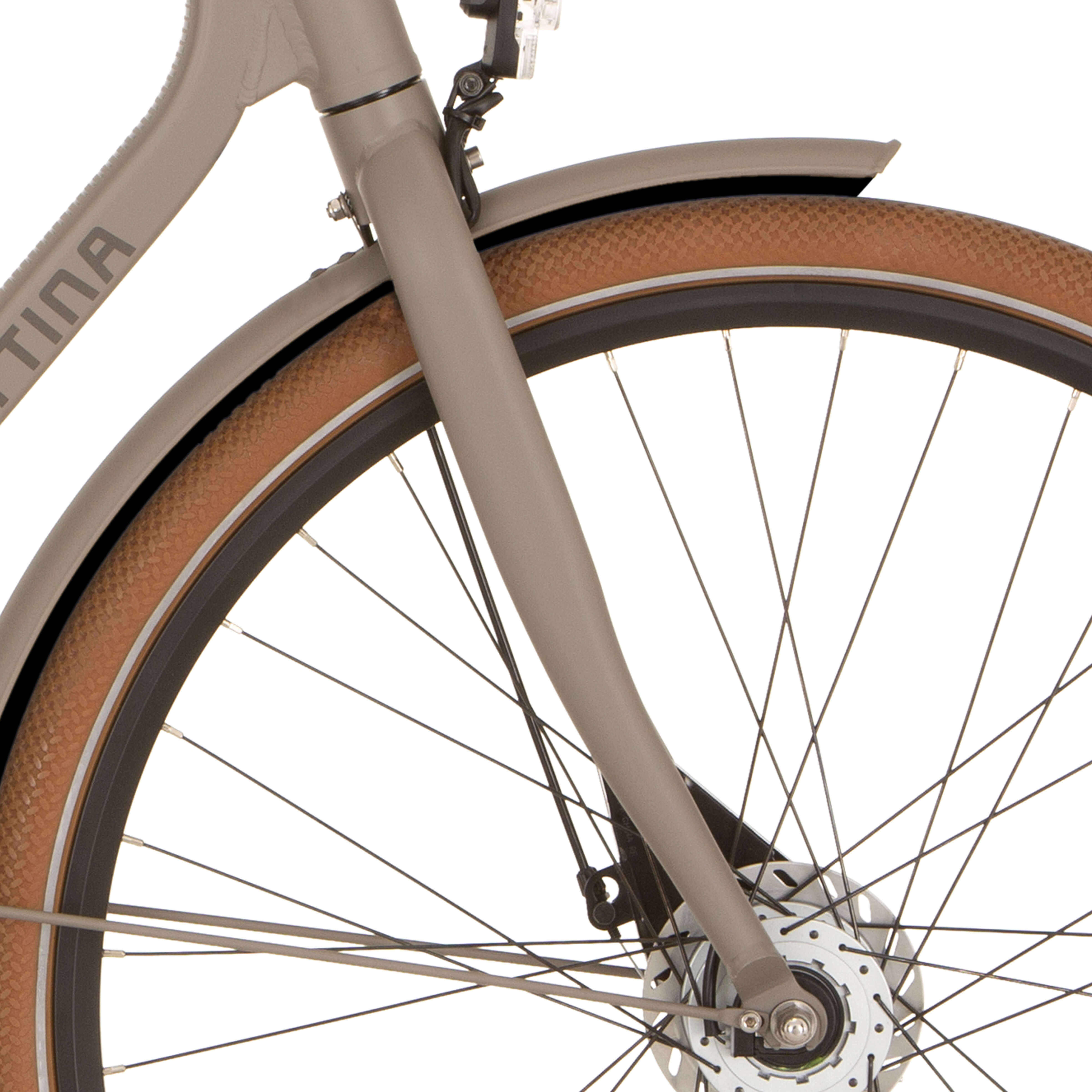 Cortina voorvork Foss halva grijs mat