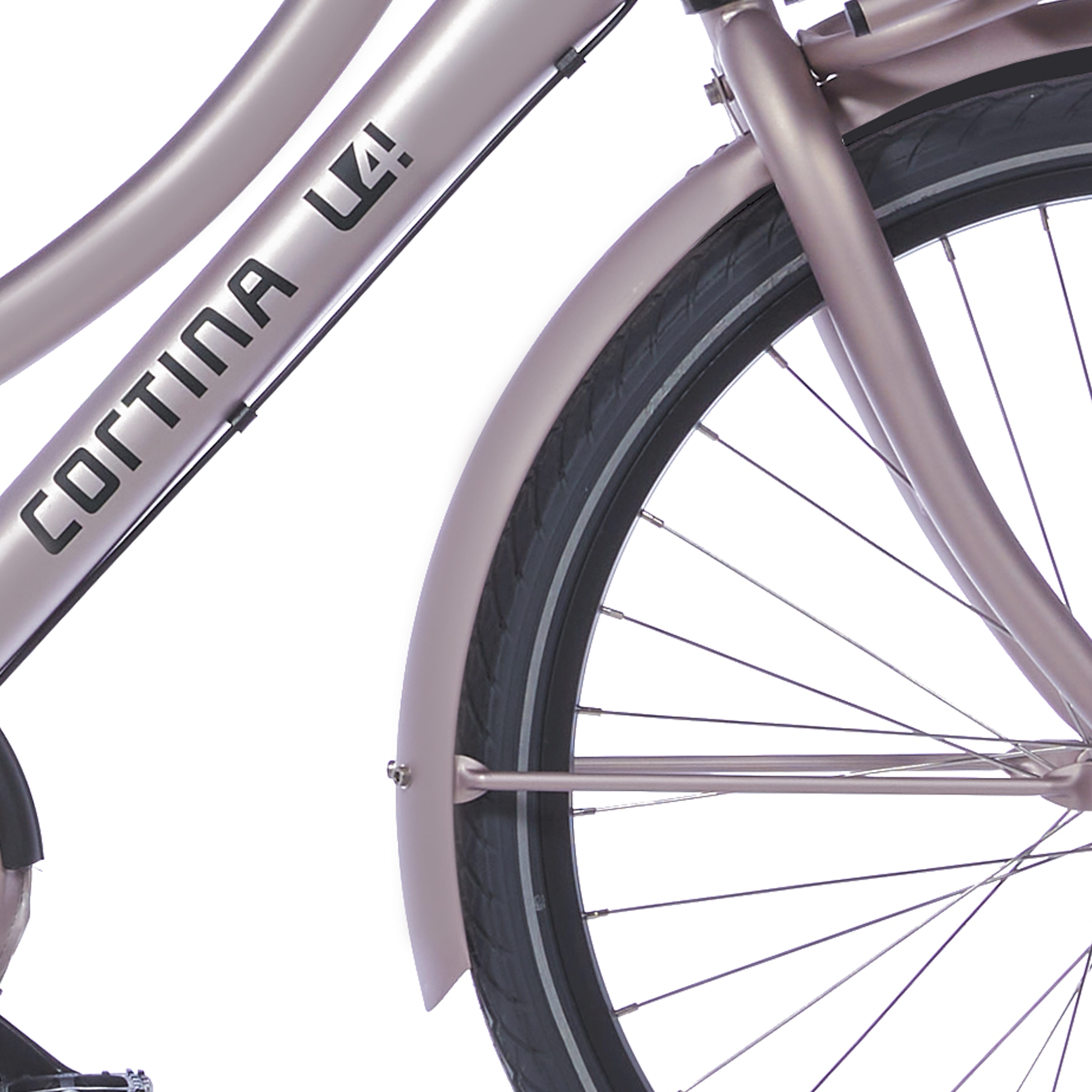 Cortina Spatbord voor 24 U4 briljant zilver mat