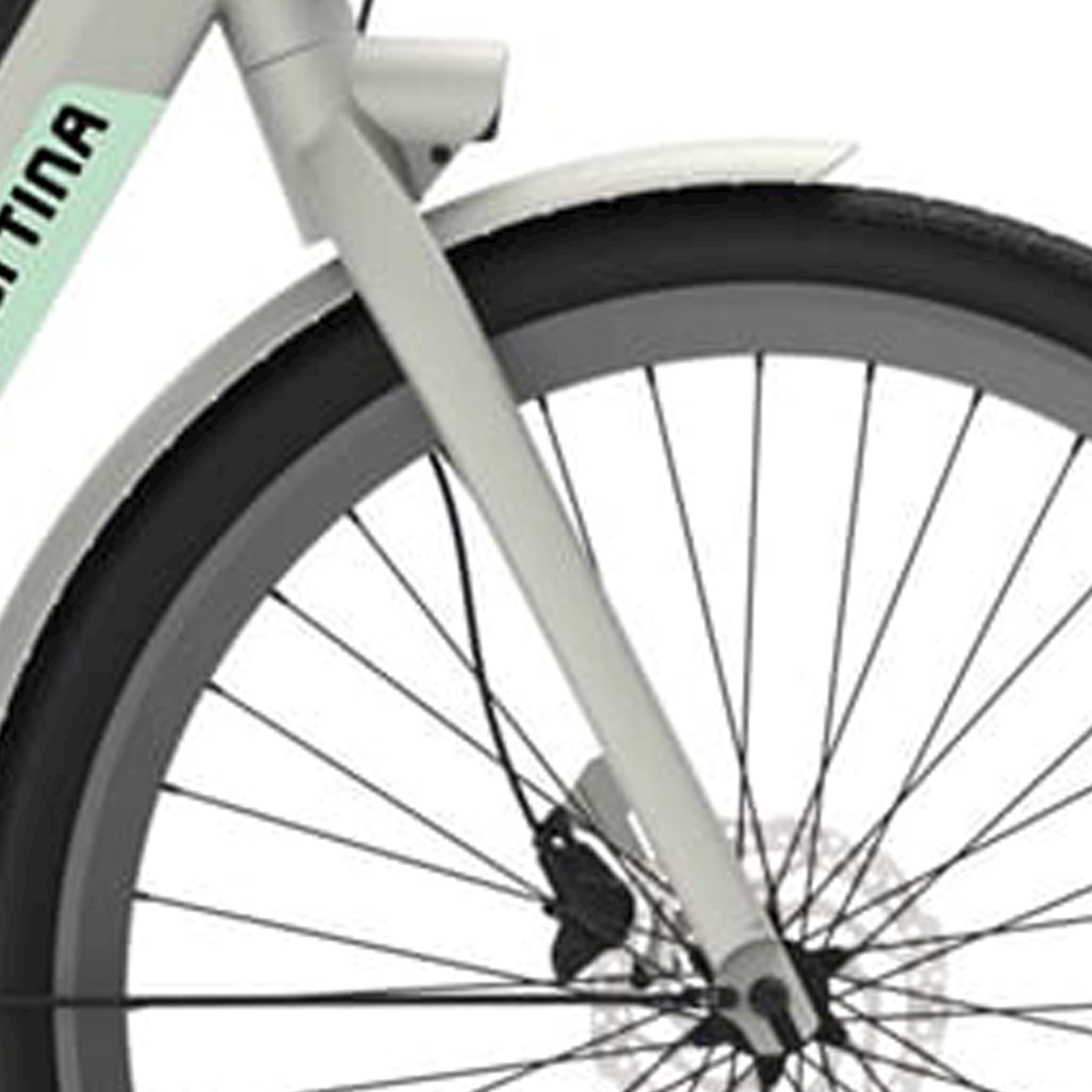 Cortina voorvork E-Nite metallic zilver mat