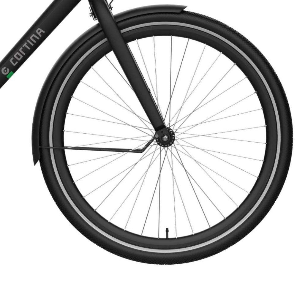 Cortina spatbordstang voor tij zwart mat