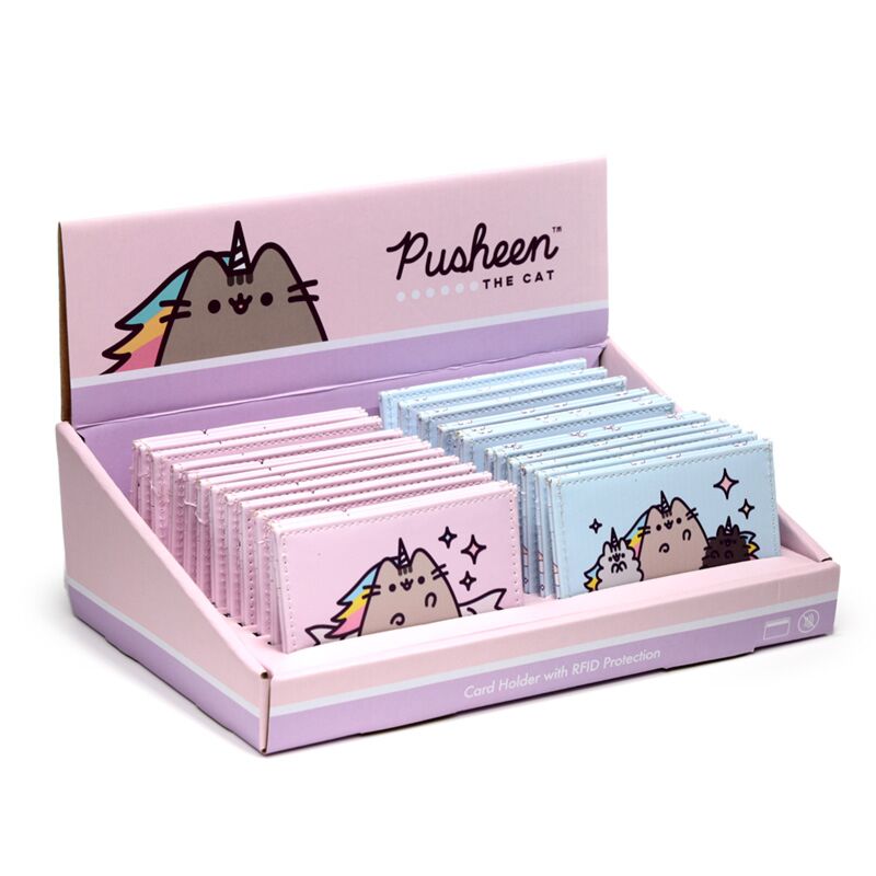 Union pusheen de kat stoffen rfid-bescherming kaarthouder