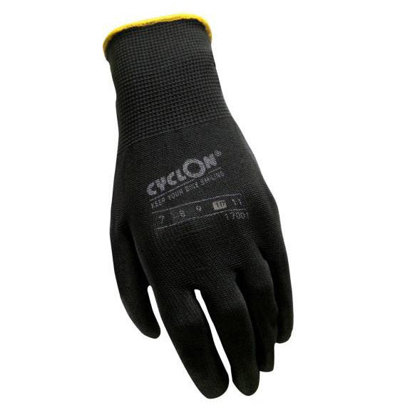 Cyclon montagehandschoenen m10 nylon pu zwart geel (20pr)
