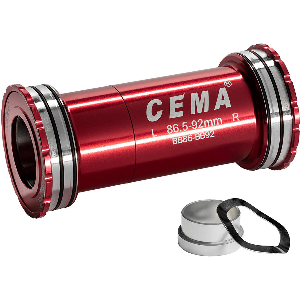 Cema beugelas bb86-bb92 sram gxp sg3 gecoat keramisch rood