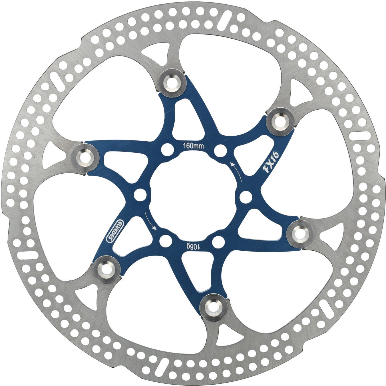 Elvedes zwevende rotor 160mm 108g 6 gaats+bout blw 2015147