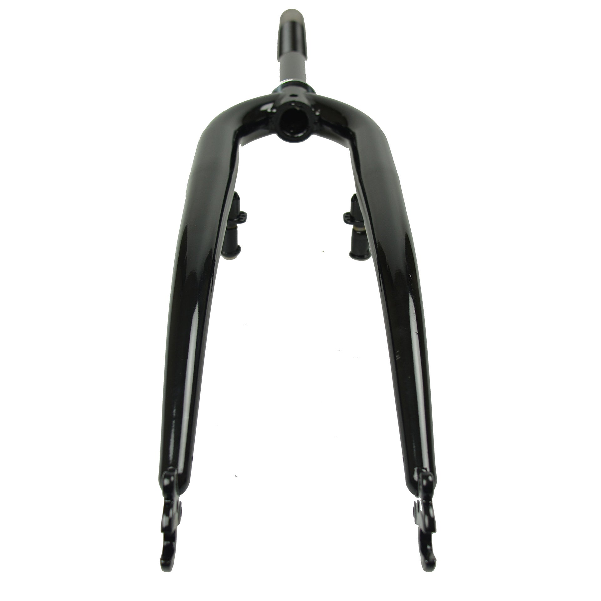 Fourche avant 26 ATB avec 1 tube de direction - cames de frein - noir brillant